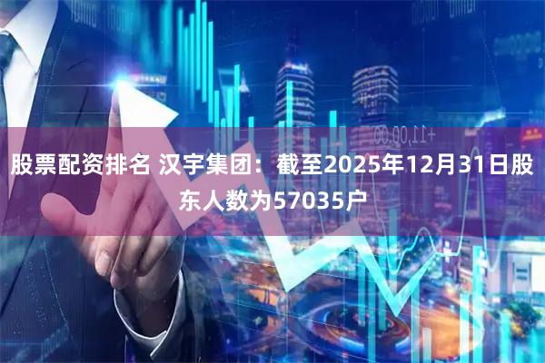 股票配资排名 汉宇集团：截至2025年12月31日股东人数为57035户